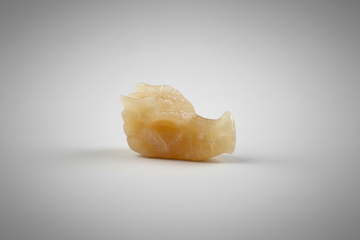Oranje calciet drakenbeeldje van 4 cm met warme kleur