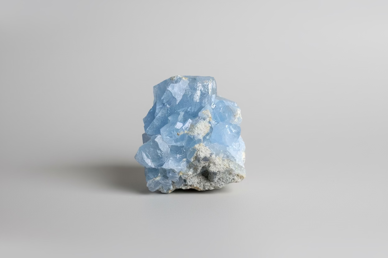 Kleine celestien brok van 78 gram met zachte blauwe kleur