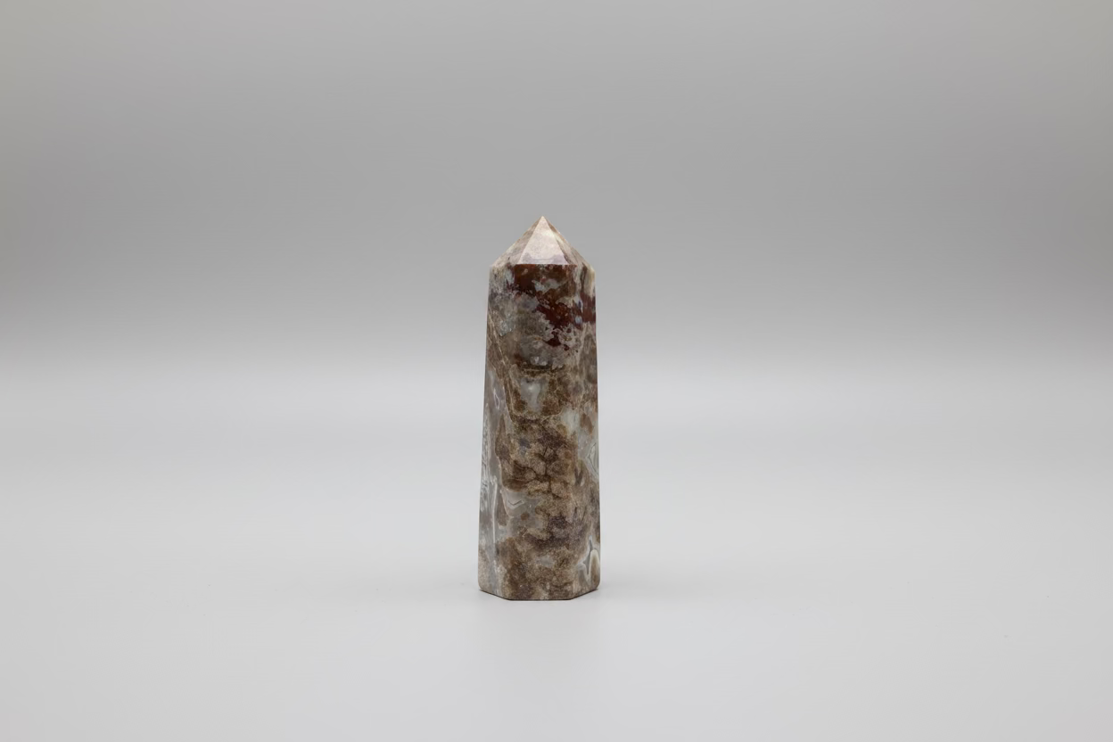 Agaat toren van 114g met natuurlijke bandering