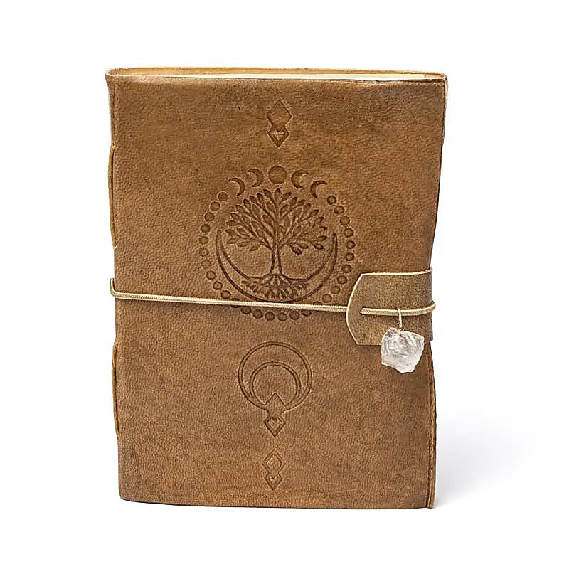 Notitieboek Levensboom met bergkristal | 18 x 13 cm
