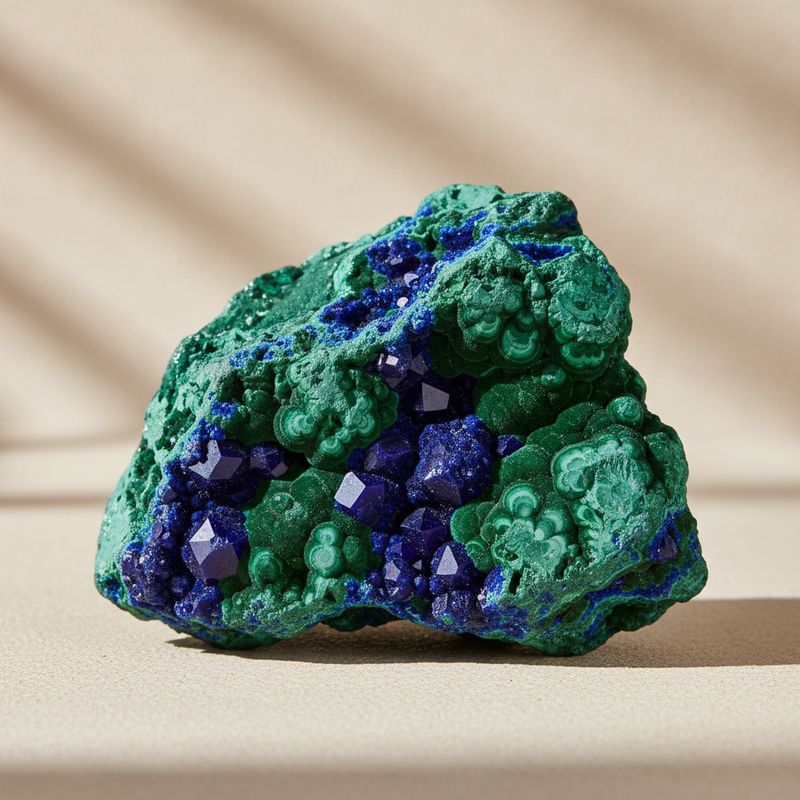Azuriet met malachiet
