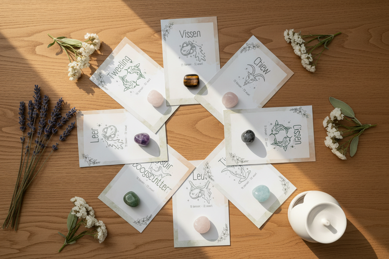 Sterrenbeeld Kaarten Collectie met echte producten