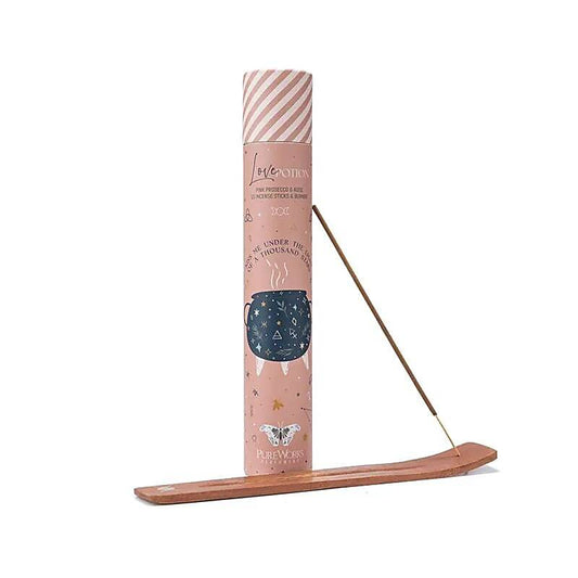 Wierookstokjes Celestial Magic Love Potion met roze verpakking