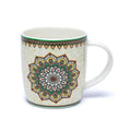 Green mandala tea mug