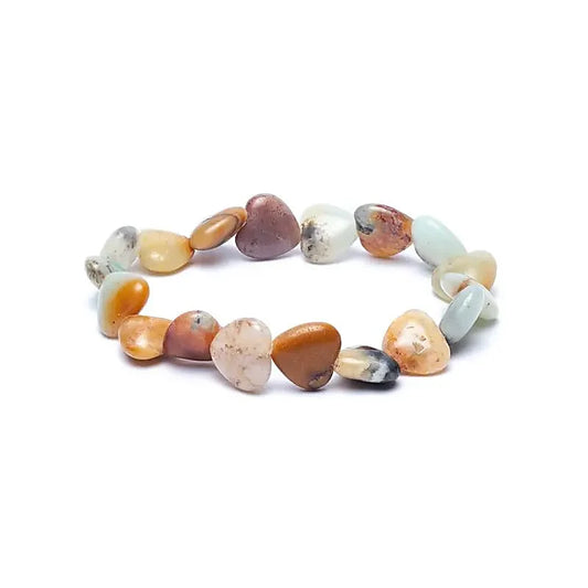 Amazoniet hartvorm armband met hartjes edelstenen