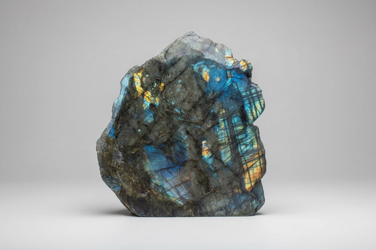 Labradoriet half gepolijst