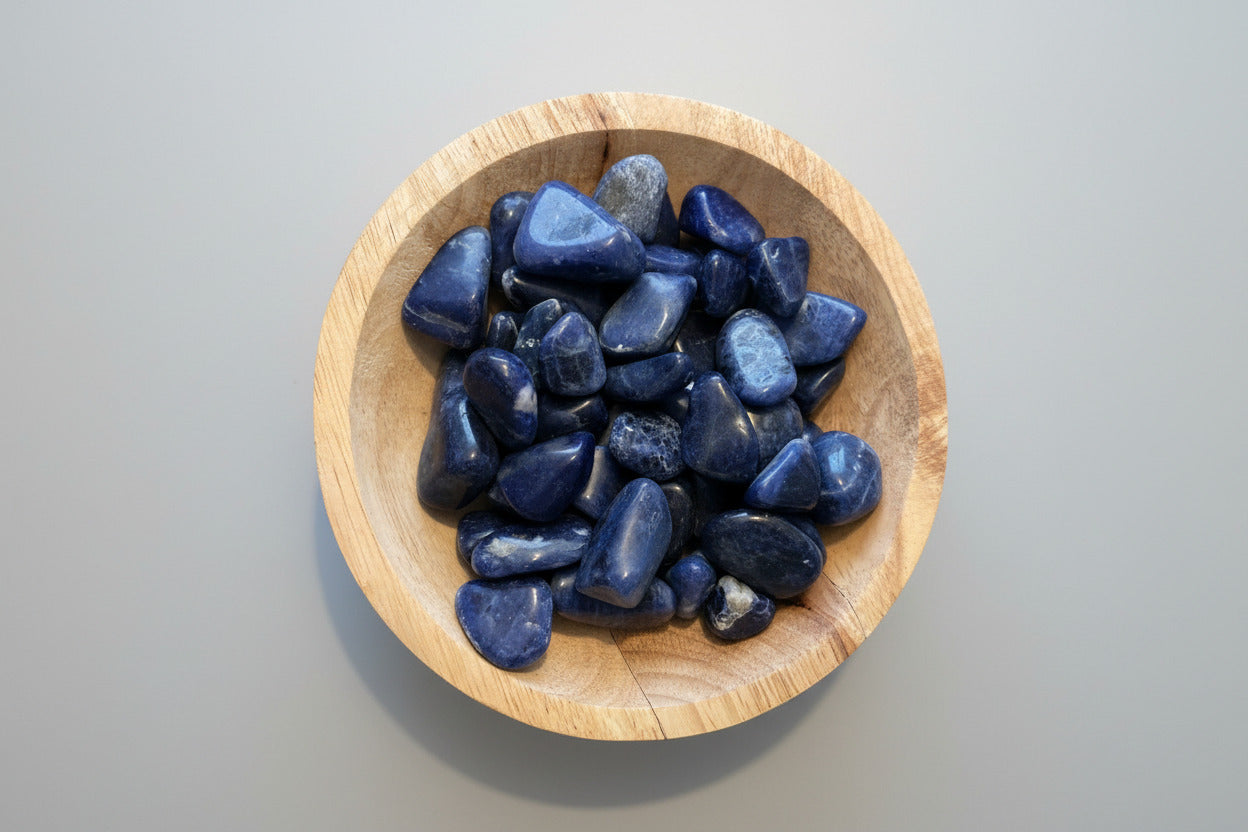 Sodaliet trommelsteen