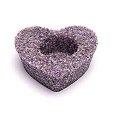 Hartvormige Theelichthouder Amethist – Rust & Spirituele Energie