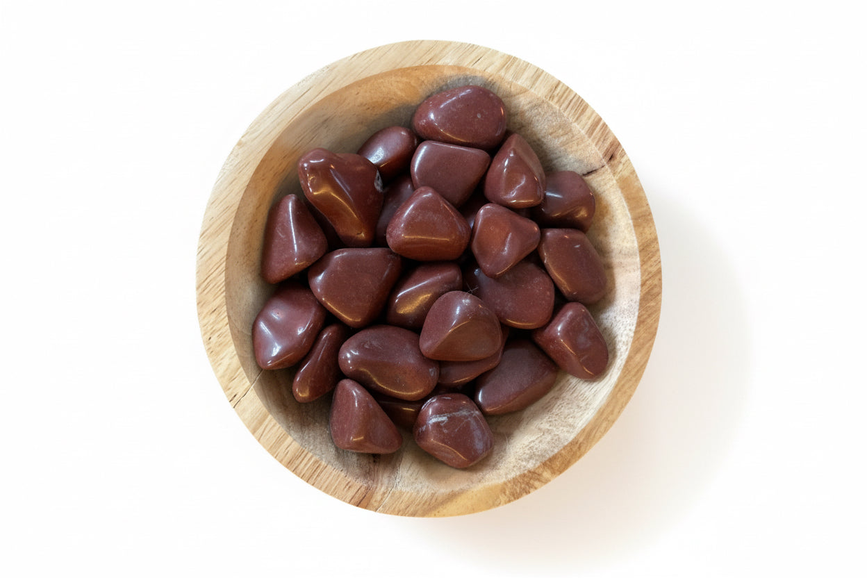 Rode jaspis trommelsteen