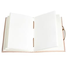 Leren notitie- of schetsboekje met mandala reliëf en gerecycled papier