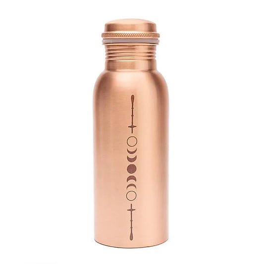 Koperen Waterfles met Maanfasen - 500ml