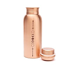 Koperen Waterfles met Maanfasen - 500ml
