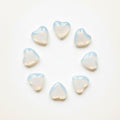 Opaliet hartjes gepolijst - melkwitte edelsteen voor innerlijke rust en emotionele balans
