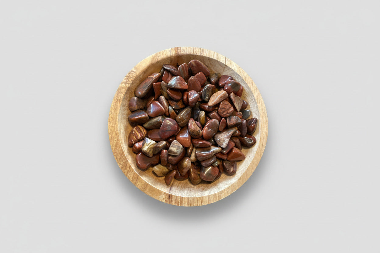 Versteend hout trommelsteen