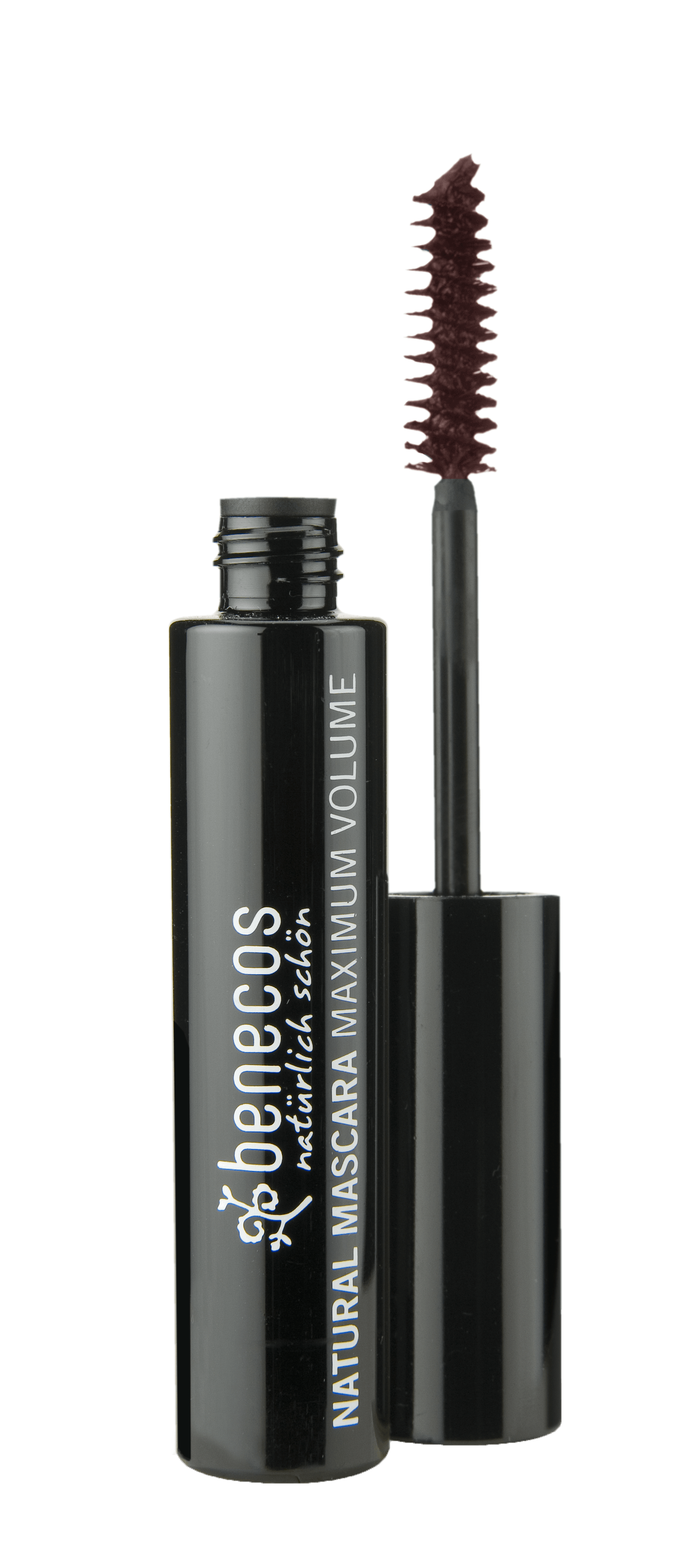 Benecos mascara maximum volume bruin 8ml met natuurlijke ingrediënten en vitamine E voor gevoelige ogen 