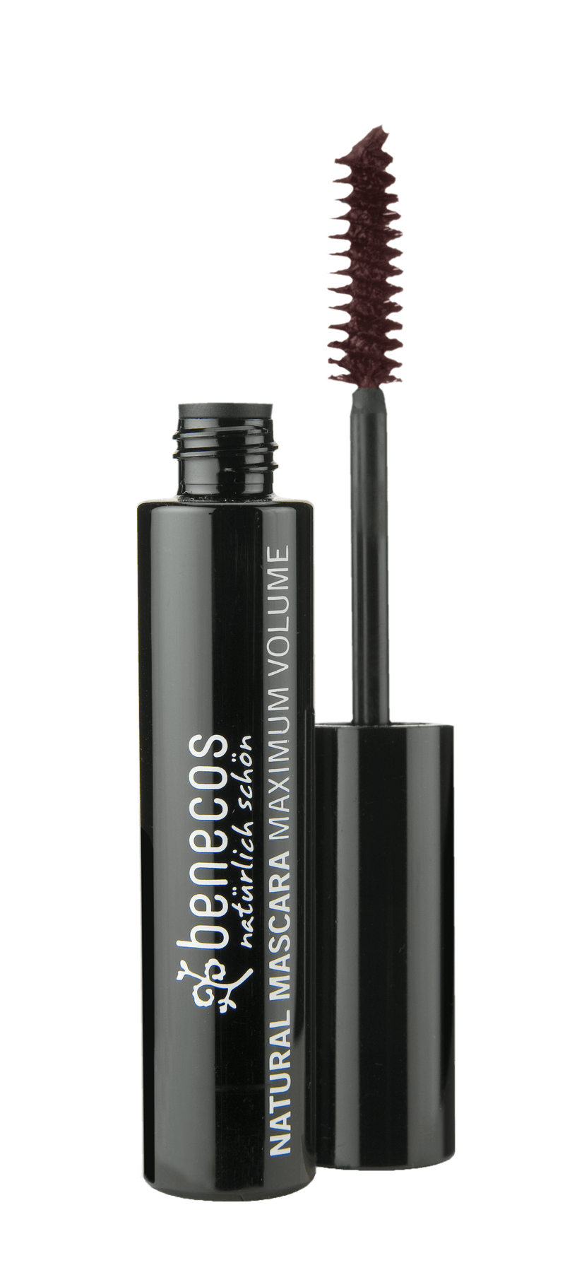 Benecos mascara maximum volume bruin 8ml met natuurlijke ingrediënten en vitamine E voor gevoelige ogen 