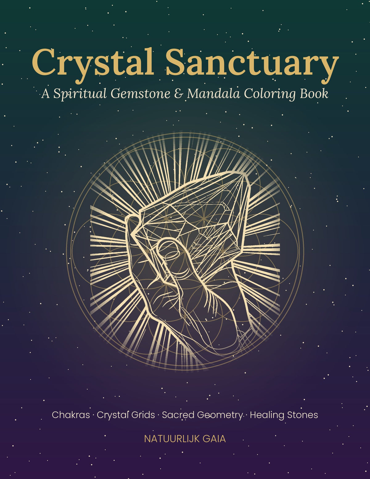 Crystal Sanctuary kleurboek met edelstenen en mandala’s, preorder