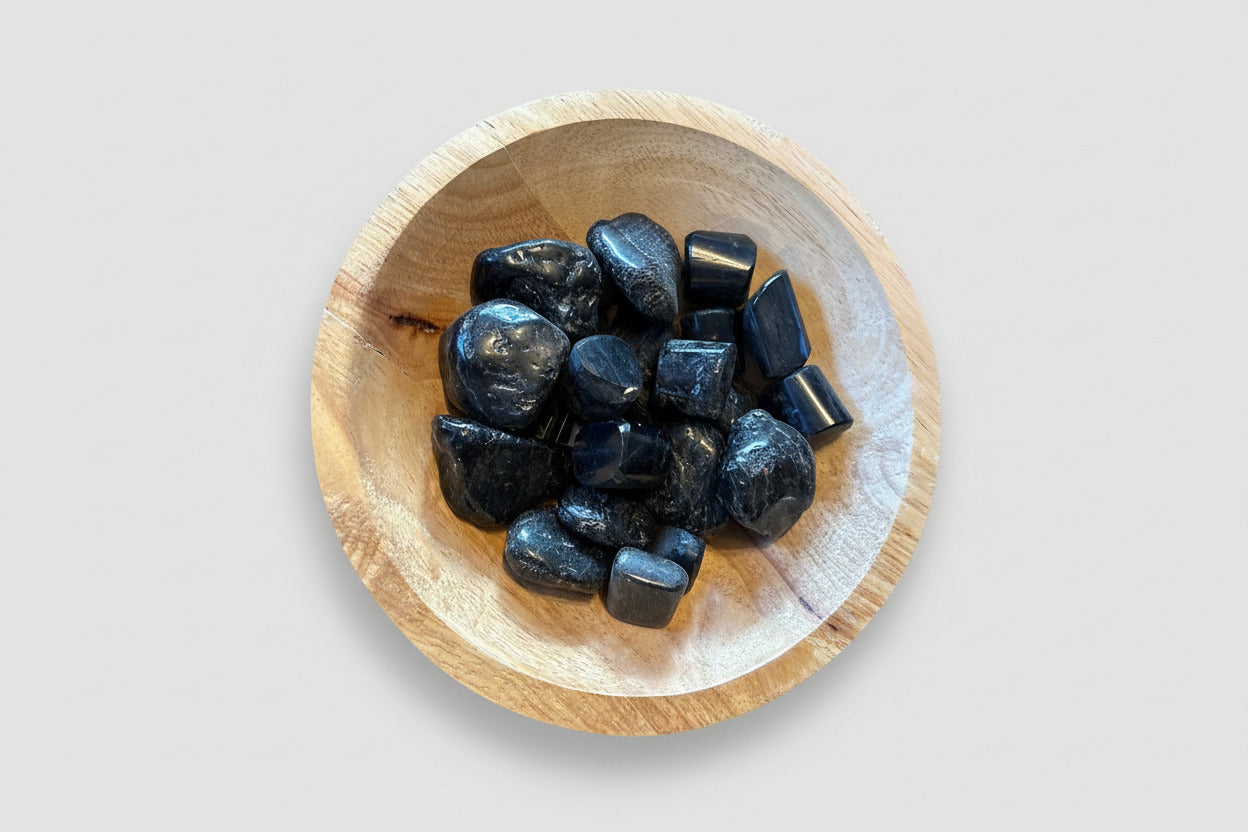 Zwarte toermalijn trommelsteen