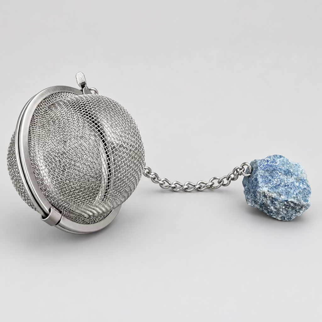 theezeefje met ruwe lapis lazuli 