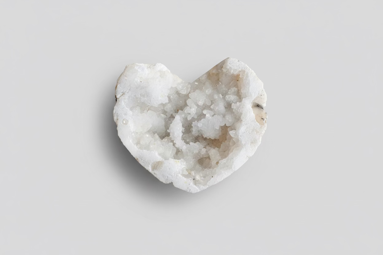 Bergkristal Hart 7 cm - Natuurlijke Edelsteen