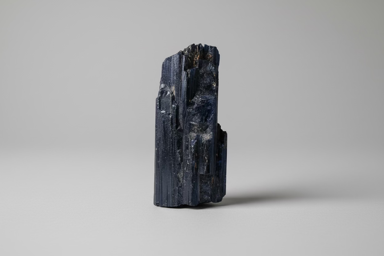 Ruw zwart toermalijn stuk van 190g met natuurlijke ruwe structuur