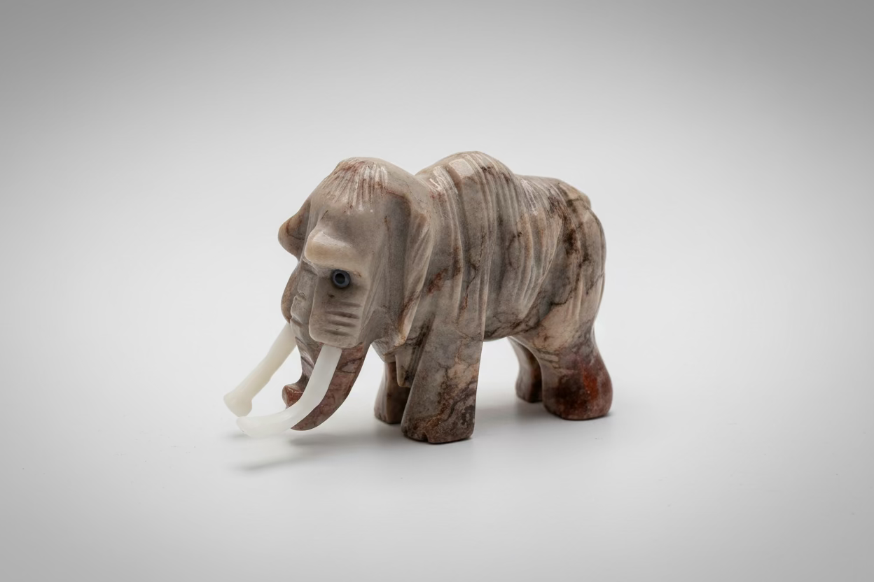 Spekstenen mammoet-olifant beeldje van 76 gram