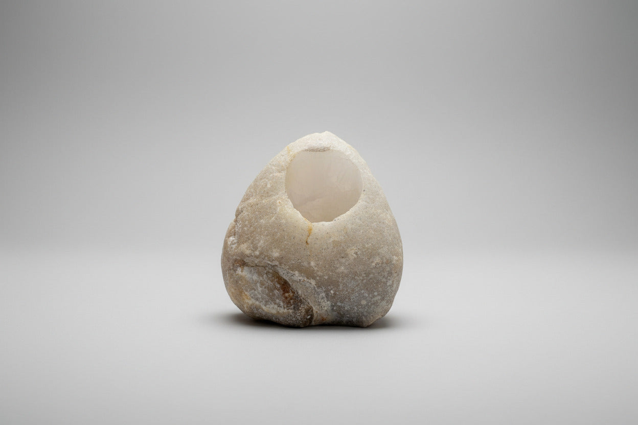 Agaat Waxinelichthouder – Uit Één Stuk Gesneden 9,5 cm