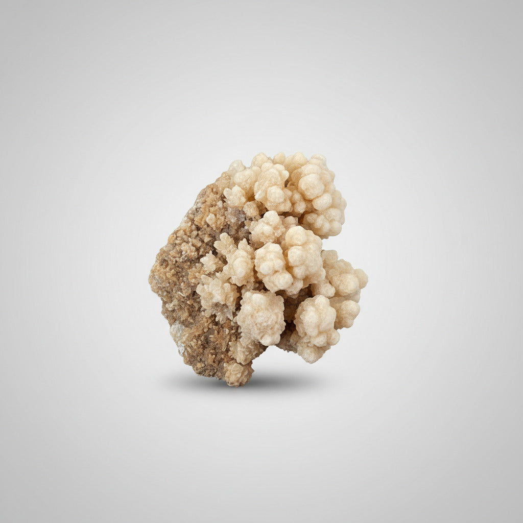 Calciet koraal fossiel van 64g met natuurlijke vorm