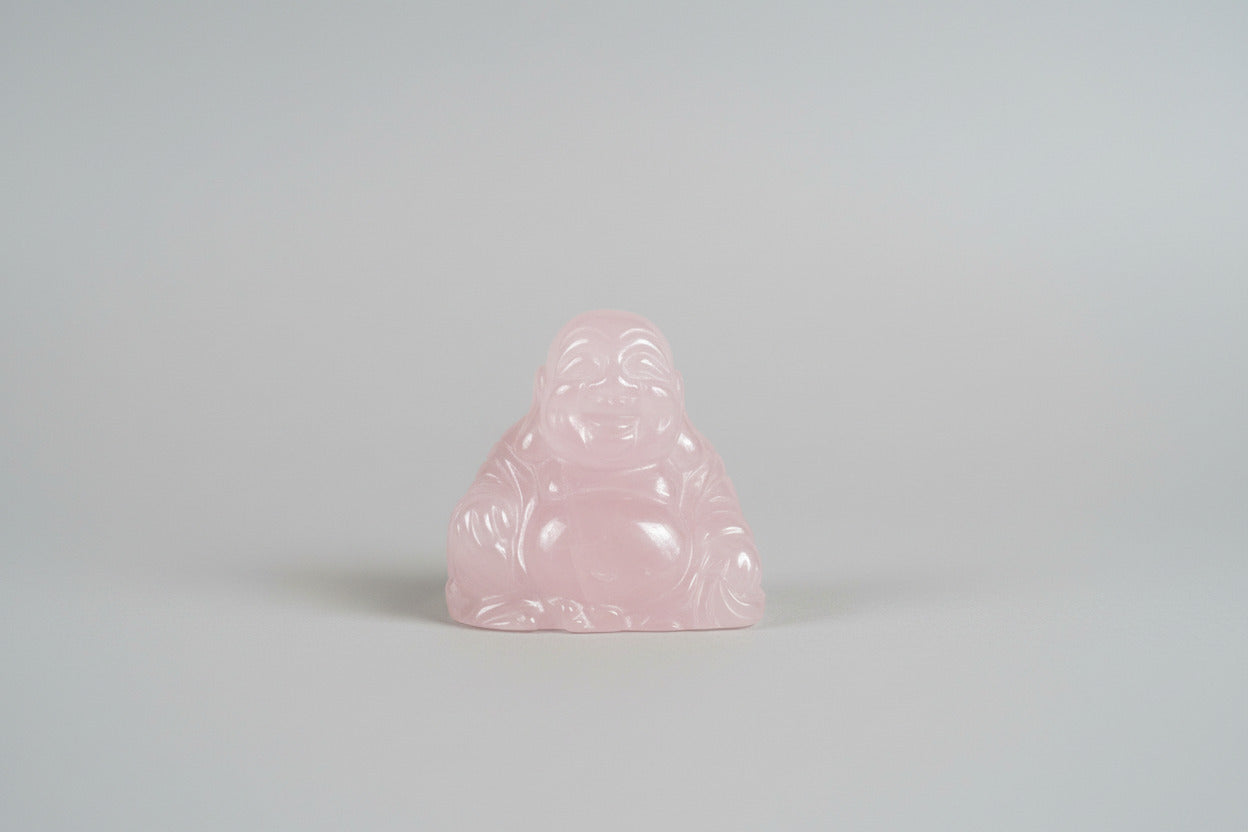 Rozenkwarts Boeddha Beeldje