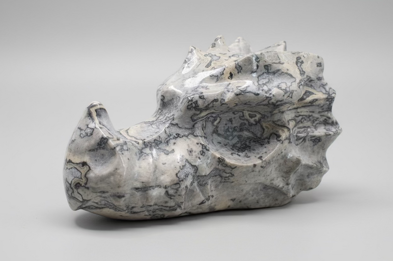 Imposante agaat drakenkop Draco van 920g