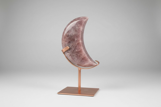 Roze amethist maan van 920g als statement piece