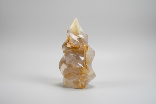 Gouden healer vlam-sculptuur van 191 gram met gloeiende aders