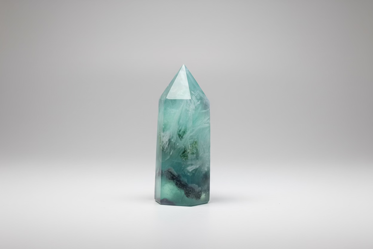 Fluoriet Punt - Edelsteen Kristal 34g