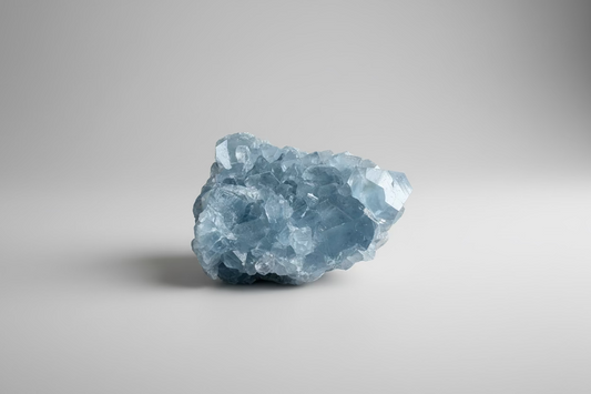Middelgrote celestien van 146 gram met kristalpunten