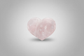 Rozenkwarts hart schaaltje met inkeping - sieradenhouder voor ringen 65 gram
