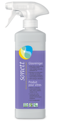 Sonett glasreiniger 500ml met lavendel en citroengras, biologisch en streeploos voor ramen, spiegels en autoruiten
