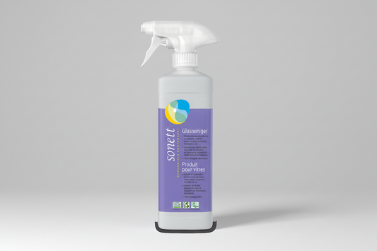 Sonett glasreiniger 500ml met lavendel en citroengras, biologisch en streeploos voor ramen, spiegels en autoruiten
