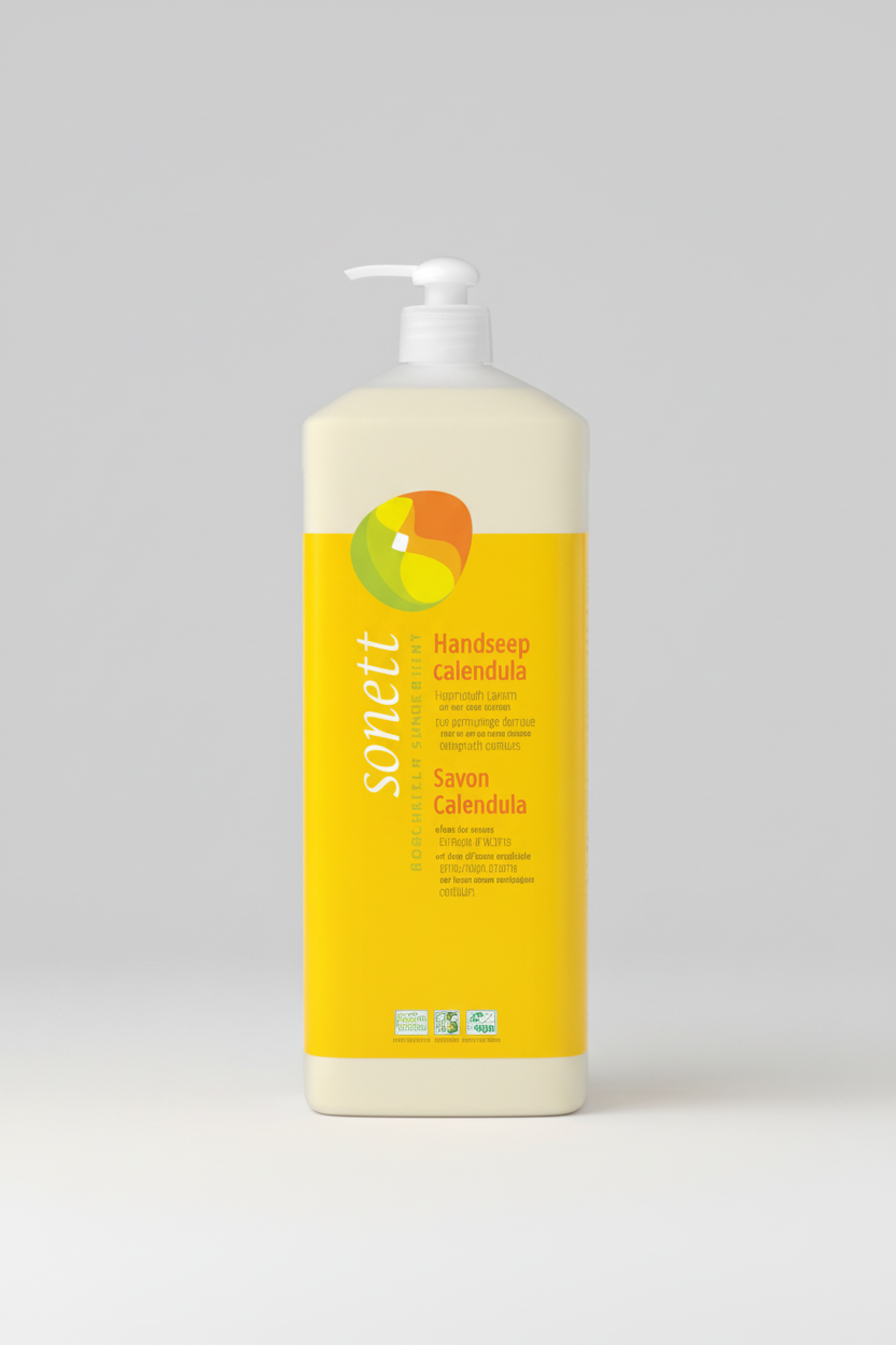 Sonett handafwasmiddel 300ml met calendula, sinaasappel en bergamot, biologisch en huidvriendelijk 