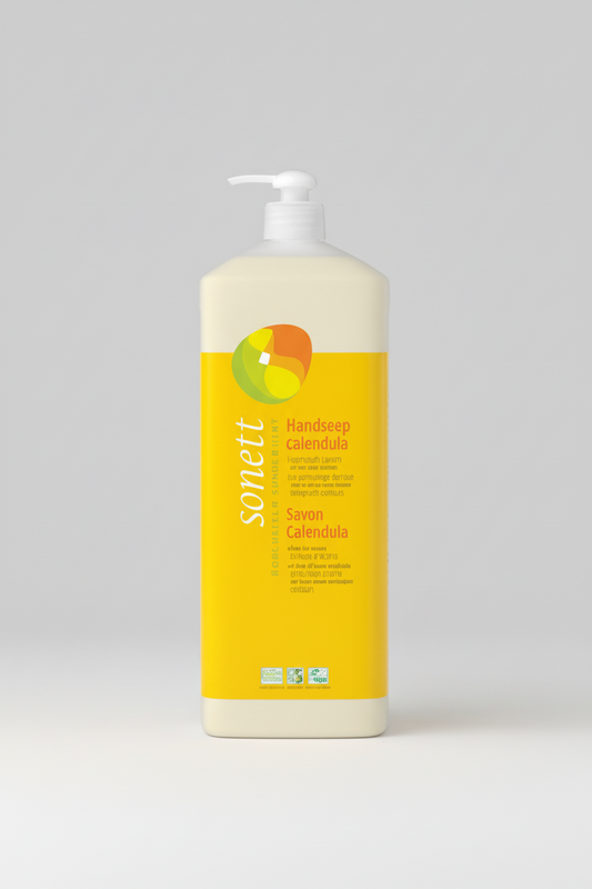 Sonett handafwasmiddel 300ml met calendula, sinaasappel en bergamot, biologisch en huidvriendelijk 