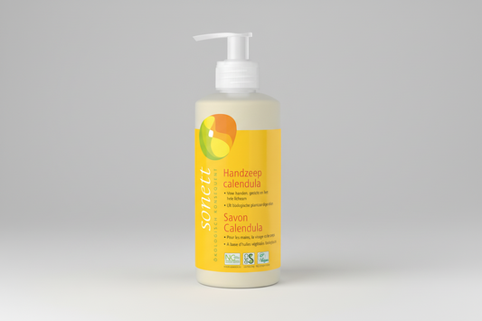 Sonett vloeibare handzeep 300ml met calendula goudsbloem, veganistisch en biologisch voor handen, gezicht en lichaam
