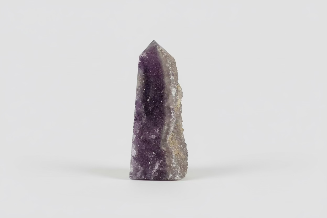 Fluorite Point – Polished with Rough Base