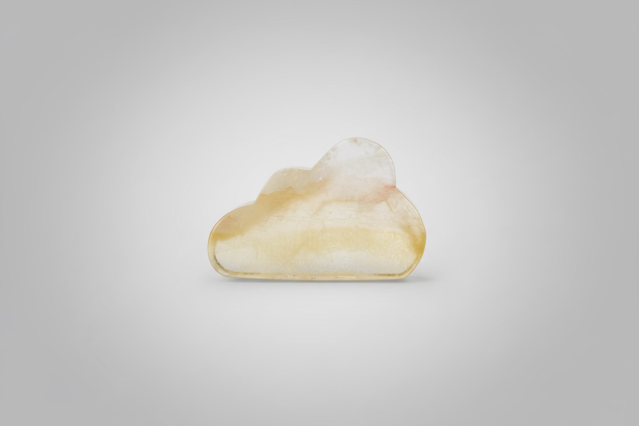 Fluoriet wolkje vorm van 20 gram in paars-groen