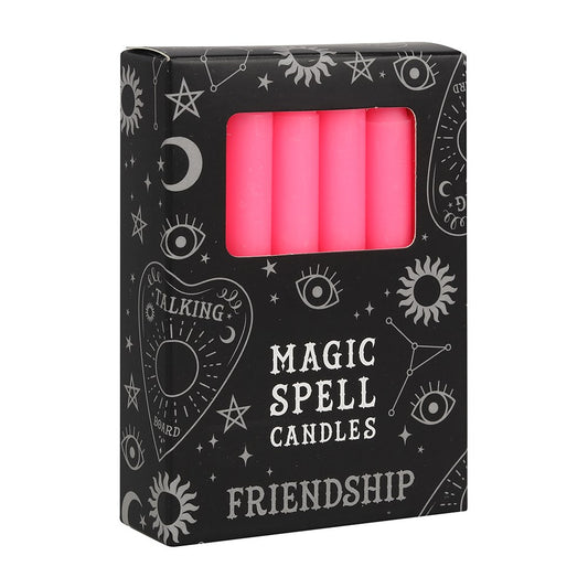 Roze friendship spell kaarsen set van 12 stuks