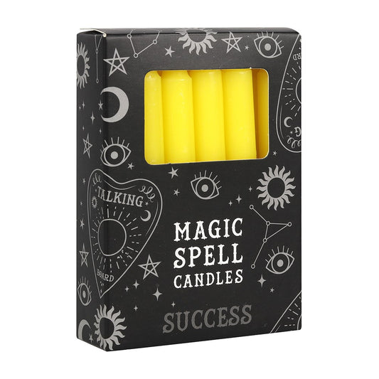 Geel success spell kaarsen set van 12 stuks