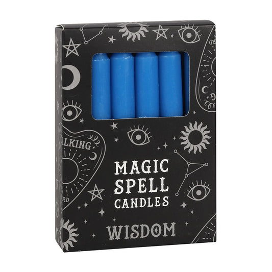 Blauwe wisdom spell kaarsen set van 12 stuks in new bone china