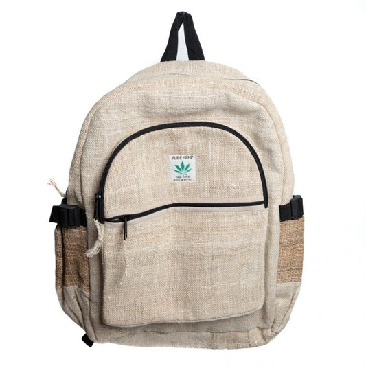 Natuurlijke hennep rugzak handgemaakt uit Nepal, 42 cm