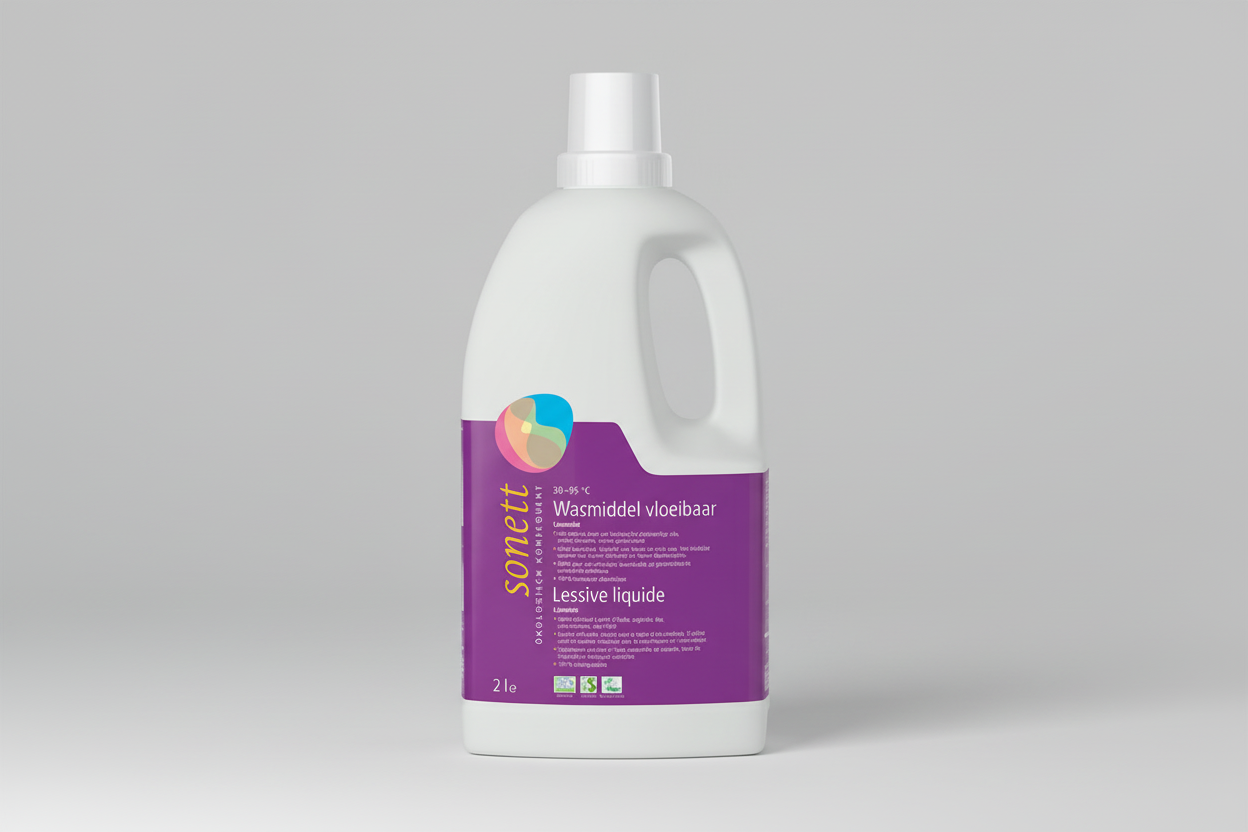 Sonett wasmiddel lavendel 2 liter fles – biologisch vloeibaar wasmiddel met lavendelgeur