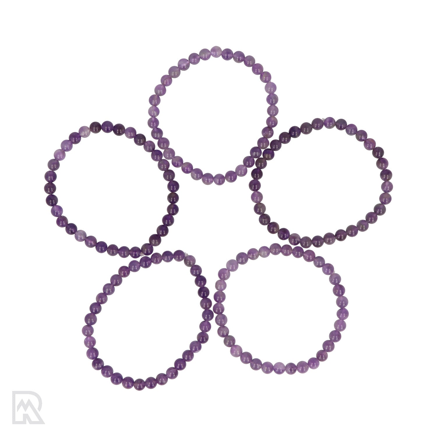 Amethist armband 4-8mm met paarse kralen