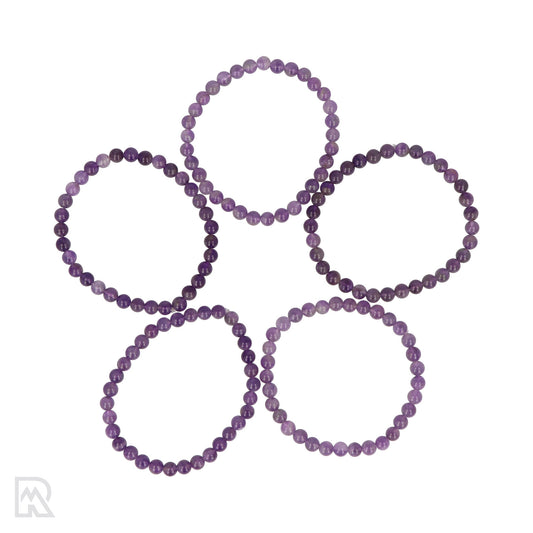 Amethist armband 4-8mm met paarse kralen