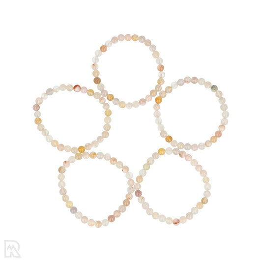 Bloem agaat armband met bloemachtige patronen